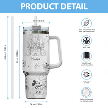 Load image into Gallery viewer, Personalized Mouse Tumbler with Handle Custom Name Gift for Kids