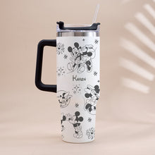 Load image into Gallery viewer, Personalized Mouse Tumbler with Handle Custom Name Gift for Kids