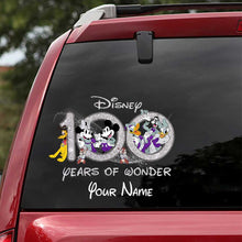 Load image into Gallery viewer, Personalized Disney 100 Years of Wonder Decal for Car or Wall