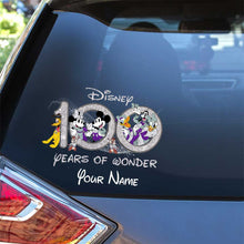 Load image into Gallery viewer, Personalized Disney 100 Years of Wonder Decal for Car or Wall