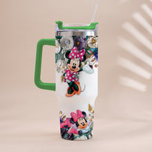 Load image into Gallery viewer, Personalized Mouse Tumbler with Handle Floral Design Gift