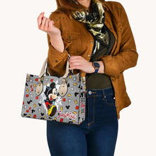 Load image into Gallery viewer, Personalized Mouse Leather Handbag Custom Name Gift for Mom