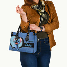 Load image into Gallery viewer, Personalized Leather Handbag Custom Name Ohana Gift for Mom