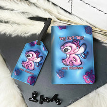 Load image into Gallery viewer, Personalized Leather Luggage Tag & Passport Holder Gift for Mrs
