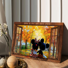 Load image into Gallery viewer, Personalized Mickey Mouse Canvas Art Custom Names Gift for Couples