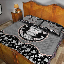 Load image into Gallery viewer, Personalized Mouse Ears Quilt Set Custom Couple Gift