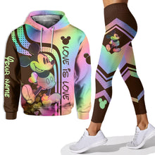 Load image into Gallery viewer, Personalized LGBT Support Hoodie and Leggings Custom Name Gift for Couples