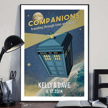 Load image into Gallery viewer, Personalized Canvas Print Custom Date Gift for Couples