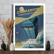 Load image into Gallery viewer, Personalized Canvas Print Custom Date Gift for Couples