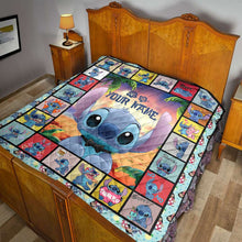 Load image into Gallery viewer, Personalized Ohana Quilt Custom Name Family Gift Cozy Soft