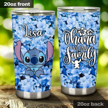 Load image into Gallery viewer, Personalized Ohana Tumbler Custom Name Family Gift 20oz