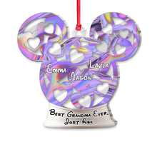 Load image into Gallery viewer, Personalized Christmas Grandma Transparent Ornament Custom Name Gift
