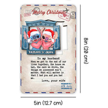 Load image into Gallery viewer, Personalized Wooden Christmas Pop Out Ornament for Couples