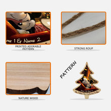 Load image into Gallery viewer, Personalized Christmas Tree Wood Sign Custom Names Gift