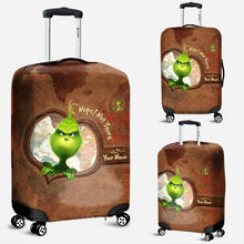 Load image into Gallery viewer, Personalized Grinch Luggage Cover Custom Name Travel Gift