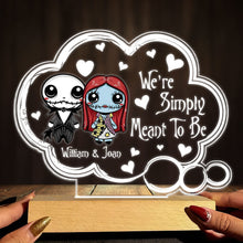 Load image into Gallery viewer, Personalized Nightmare Shaped Plaque Light Base Custom Couple Gift