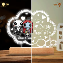 Load image into Gallery viewer, Personalized Nightmare Shaped Plaque Light Base Custom Couple Gift
