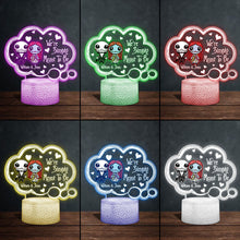 Load image into Gallery viewer, Personalized Nightmare Shaped Plaque Light Base Custom Couple Gift