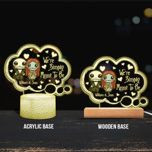 Load image into Gallery viewer, Personalized Nightmare Shaped Plaque Light Base Custom Couple Gift