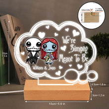 Load image into Gallery viewer, Personalized Nightmare Shaped Plaque Light Base Custom Couple Gift