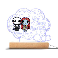 Load image into Gallery viewer, Personalized Nightmare Shaped Plaque Light Base Custom Couple Gift