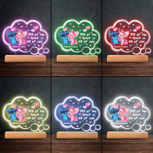 Load image into Gallery viewer, Personalized Couple Acrylic Plaque Light Base Gift for Anniversary