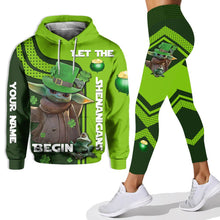 Load image into Gallery viewer, Personalized St. Patrick's Day Hoodie & Leggings Set for Fun