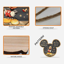 Load image into Gallery viewer, Personalized Mickey Mouse Wood Sign Custom Name Gift for Kids