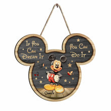 Load image into Gallery viewer, Personalized Mickey Mouse Wood Sign Custom Name Gift for Kids
