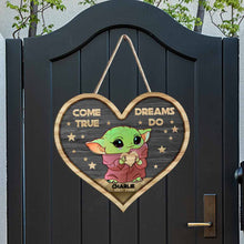 Load image into Gallery viewer, Personalized Heart Wood Sign with 3D Pattern Custom Gift for Kids