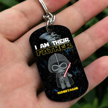Load image into Gallery viewer, Personalized Stainless Steel Keychain I'm Their Father Gift for Dad