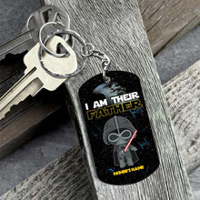 Load image into Gallery viewer, Personalized Stainless Steel Keychain I'm Their Father Gift for Dad