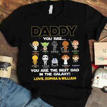 Load image into Gallery viewer, Personalized Father's Day T-shirt with Star Wars Design Gift for Dad