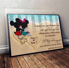 Load image into Gallery viewer, Personalized Love Canvas Poster Custom Couple Names Gift