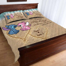 Load image into Gallery viewer, Personalized Ohana Quilt Set Custom Name Gift for Couples