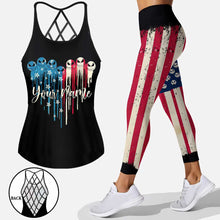 Load image into Gallery viewer, Personalized Independence Day Cross Tank Top & Leggings for Women