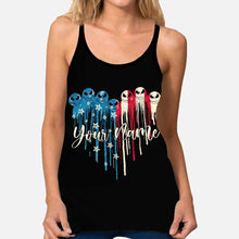 Load image into Gallery viewer, Personalized Independence Day Cross Tank Top & Leggings for Women