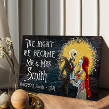 Load image into Gallery viewer, Personalized Mr and Mrs Canvas Print Custom Name Wedding Gift