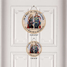 Load image into Gallery viewer, Personalized Round Wood Sign Custom Name Gift for Couples