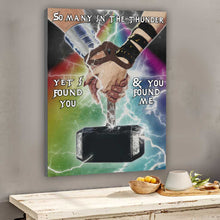 Load image into Gallery viewer, Personalized Canvas Print with Thunder Design for Couples