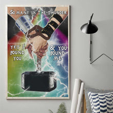 Load image into Gallery viewer, Personalized Canvas Print with Thunder Design for Couples