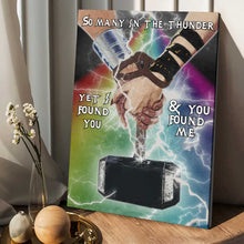 Load image into Gallery viewer, Personalized Canvas Print with Thunder Design for Couples