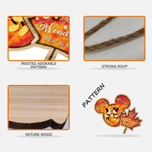 Load image into Gallery viewer, Personalized Mickey Mouse Wood Sign Custom Names Fall Decor
