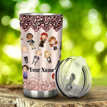 Load image into Gallery viewer, Personalized Leopard Print Tumbler Custom Name Gift for Her