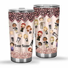Load image into Gallery viewer, Personalized Leopard Print Tumbler Custom Name Gift for Her