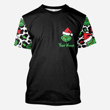 Load image into Gallery viewer, Personalized Grinch All Over Hoodie Custom Name Holiday Gift