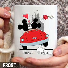 Load image into Gallery viewer, Personalized Couple Mouse Mug Custom Names Gift for Him/Her