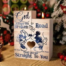 Load image into Gallery viewer, Personalized Candle Holder Mouse Design Custom Couple Gift