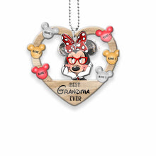 Load image into Gallery viewer, Personalized Best Grandma Ever Car Ornament Custom Name Gift