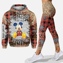 Load image into Gallery viewer, Personalized Christmas Mouse Hoodie and Leggings Set for Adults